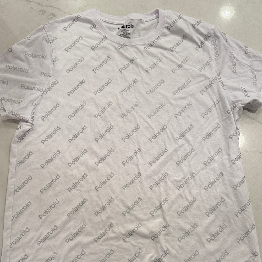 Polaroid All-Over Print White Tee